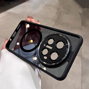 金属精孔镜头圈适用于华为mate70pro磁吸手机壳新款女mate60高级感小众简约外壳60pro+男全包70+防摔保护套