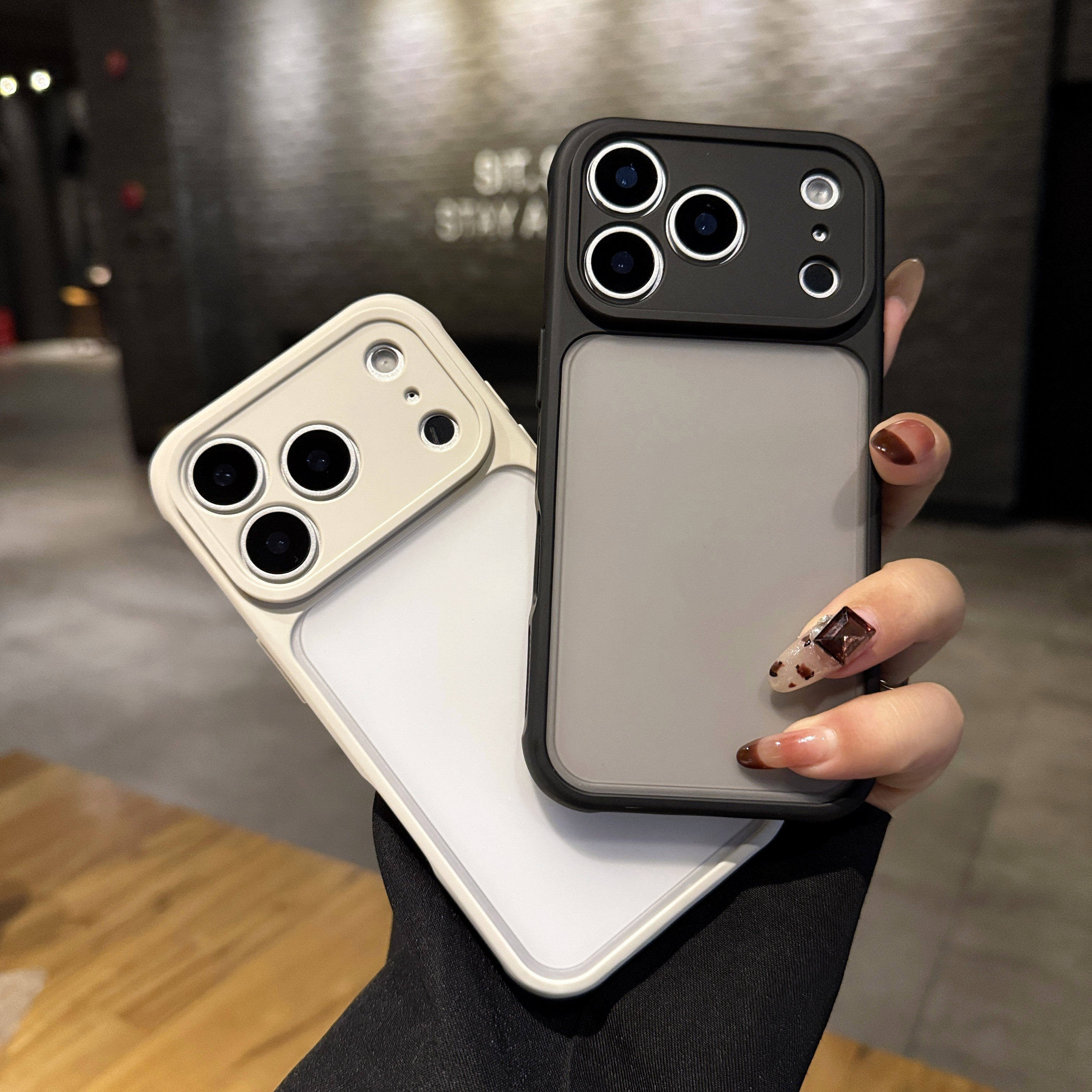 适用iPhone17Promax手机壳17pro精孔全包凹槽壳17Air散热边框壳16亚克力硬底软边15全包镜头13肤感磨砂防摔壳