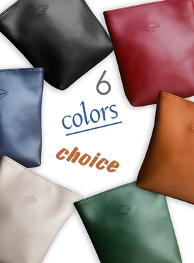 CIMO 笔记本电源收纳包鼠标真皮袋数据线适配器耳机U盘保护套黑色