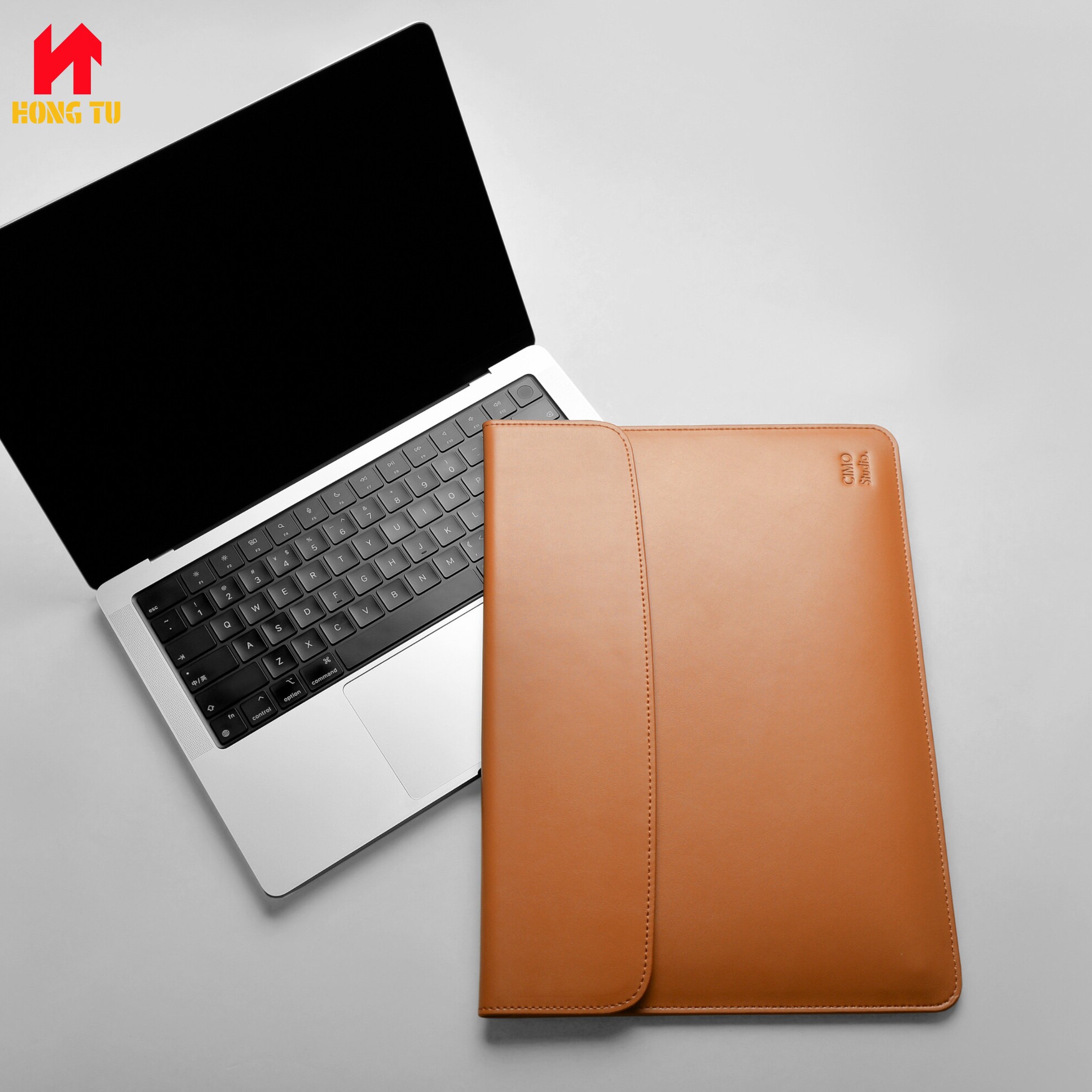 CIMO简约风笔记本电脑包适用苹果Macbook Neo13/Air15/Pro14英寸真皮内胆包商务通勤便携皮套16寸防震保护套