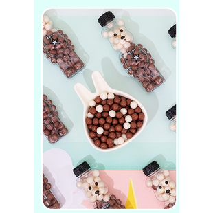 麦丽素黑白双色可爱麦力熊巧克力味牛奶味儿童小零食（代可可脂）