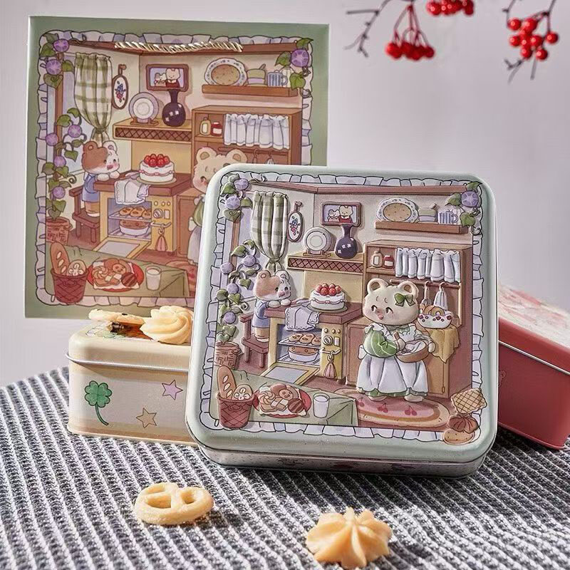 混合口味铁盒雪花酥牛轧糖解馋开学季零食蔓越莓饼干网红休闲零食