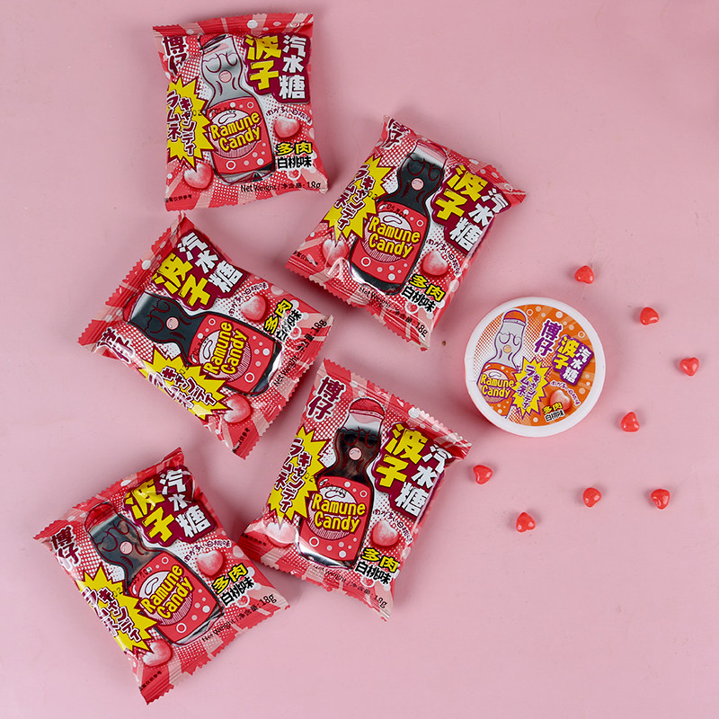 【汽水糖】博仔趣味休闲糖果波子盒装小零食批发食品8090怀旧童年图片