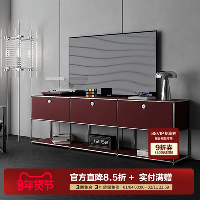 中古风实木餐边柜茶水柜一体