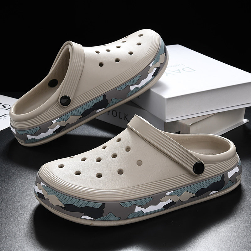 洞洞鞋男夏新款潮流外穿踩屎感凉拖男士外穿透气沙滩两用拖鞋男款,流行男鞋,包头拖,淘宝优惠券,粉丝福利购,淘宝优惠卷