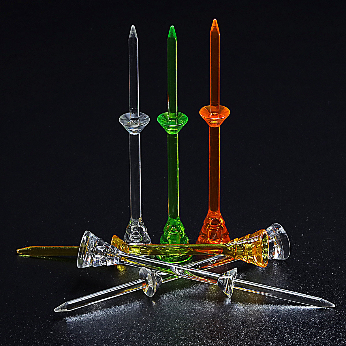 高尔夫球钉球tee 超细高尔夫球tee 限位塑料球钉发球练习用30支