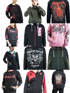 原某E某MP重磅暗黑风重金属摇滚抓绒男女款 拉链套头卫衣持续更新