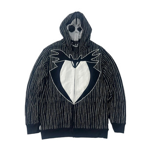 秋冬万圣节男女情侣款 扮卫衣80棉宽松休闲圣诞夜惊魂 连帽抓绒装