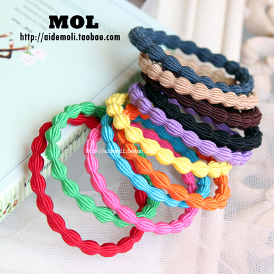 韩国进口发饰藕节基础款百搭头绳