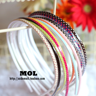 韩国进口 AZNAVOUR AZ 波点/小水玉 细款 0.5cm 发箍 头箍