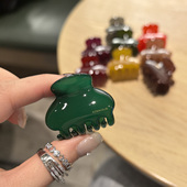 韩国进口发饰AZNAVOUR AZ糖果3.8cm小号中空马尾发抓鲨鱼夹抓夹