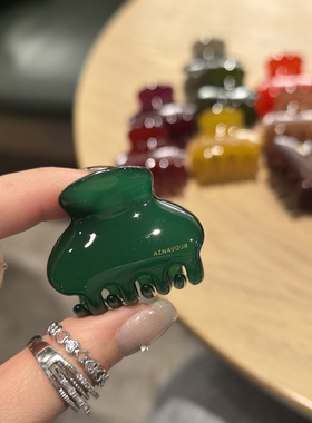 韩国进口发饰AZNAVOUR/AZ糖果3.8cm小号中空马尾发抓鲨鱼夹抓夹