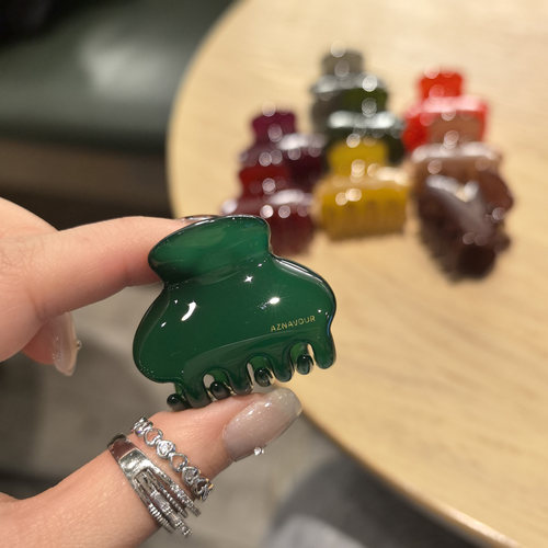 韩国进口发饰AZNAVOUR/AZ糖果3.8cm小号中空马尾发抓鲨鱼夹抓夹