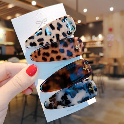 韩国进口玳瑁水墨豹纹三角形发饰