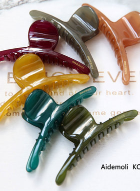 韩国进口 AZNAVOUR AZ 发饰时髦chic发抓鲨鱼夹抓夹合适中/大号