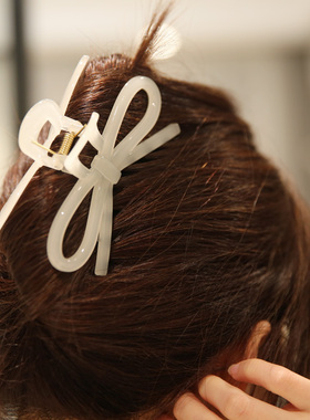 韩国进口发饰AZNAVOUR/AZ立体大号彩色蝴蝶结发抓抓夹后脑鲨鱼夹