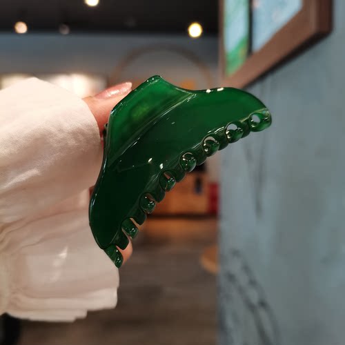 韩国进口AZ纯色洋气鲨鱼夹发抓