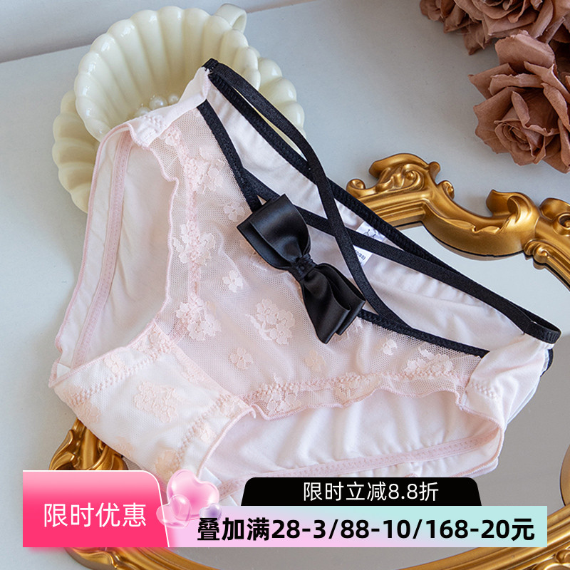性感绑带蕾丝少女棉内裤3件减3元