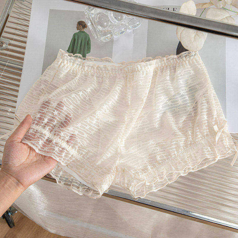 蕾丝安全裤二合一女士夏季薄款日系2025新款纯欲风性感打底平角裤