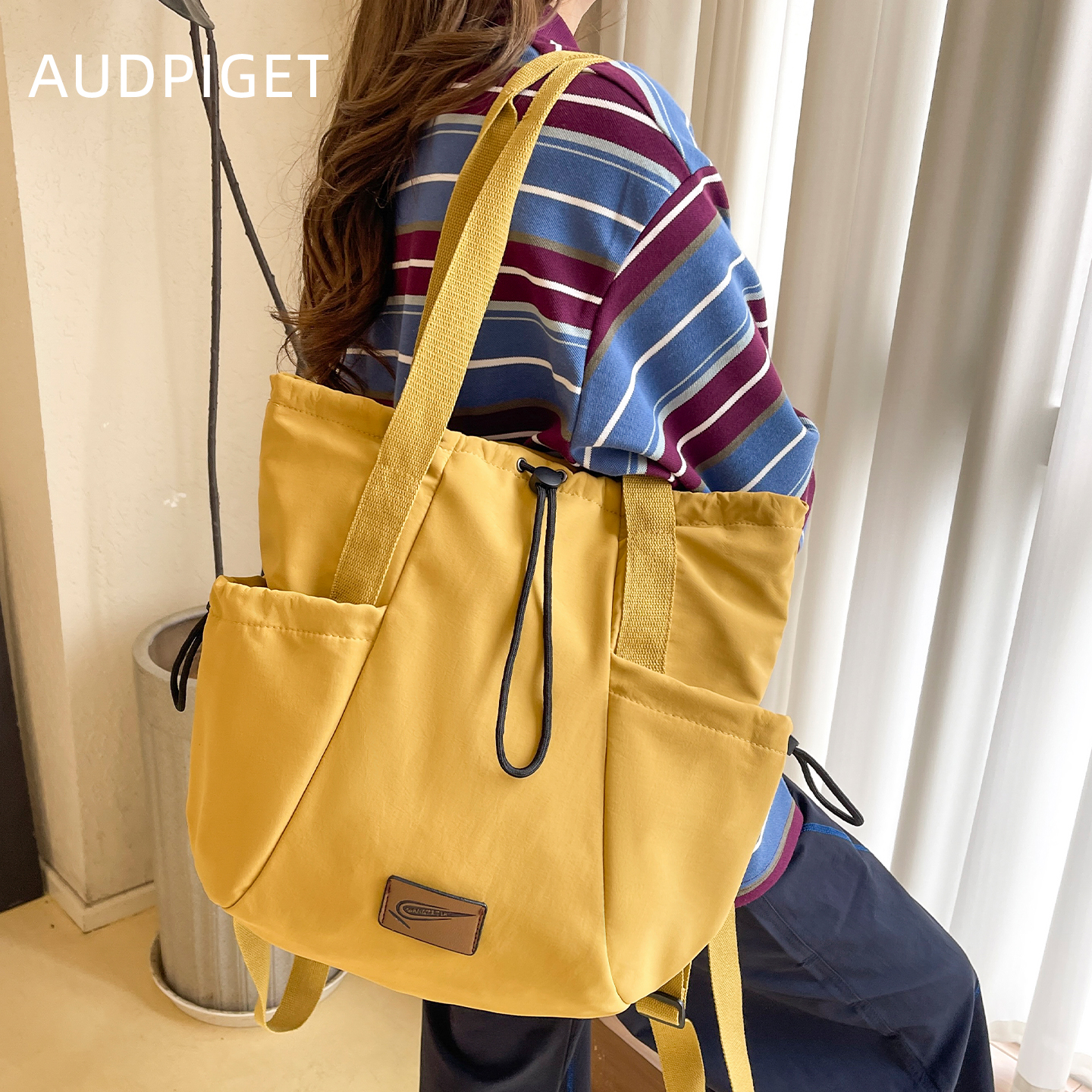 托特包女学生上课外出双肩两用包大容量休闲单肩包通勤电脑手提包