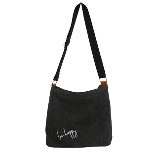 帆布斜挎包男潮ins日系大容量补习袋背包女大学生上课休闲单肩包