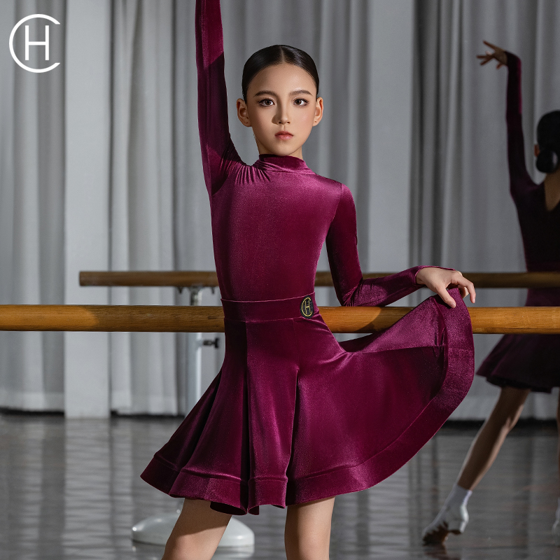 皇朝舞服儿童拉丁舞鱼骨比赛服