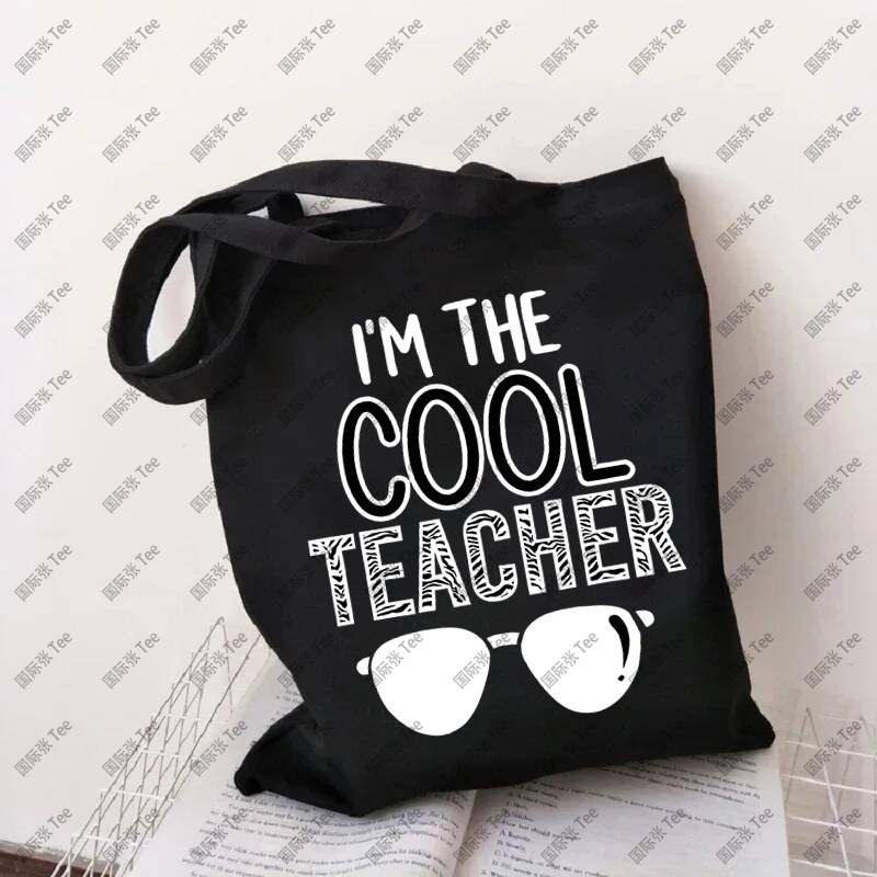 热卖外贸潮流Teacher教师节个性印花礼物袋手提购物袋单肩包