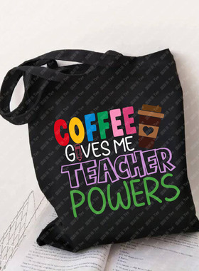 跨境Teacher Gifts 教师节礼物印花帆布包单肩包全球外贸手提袋