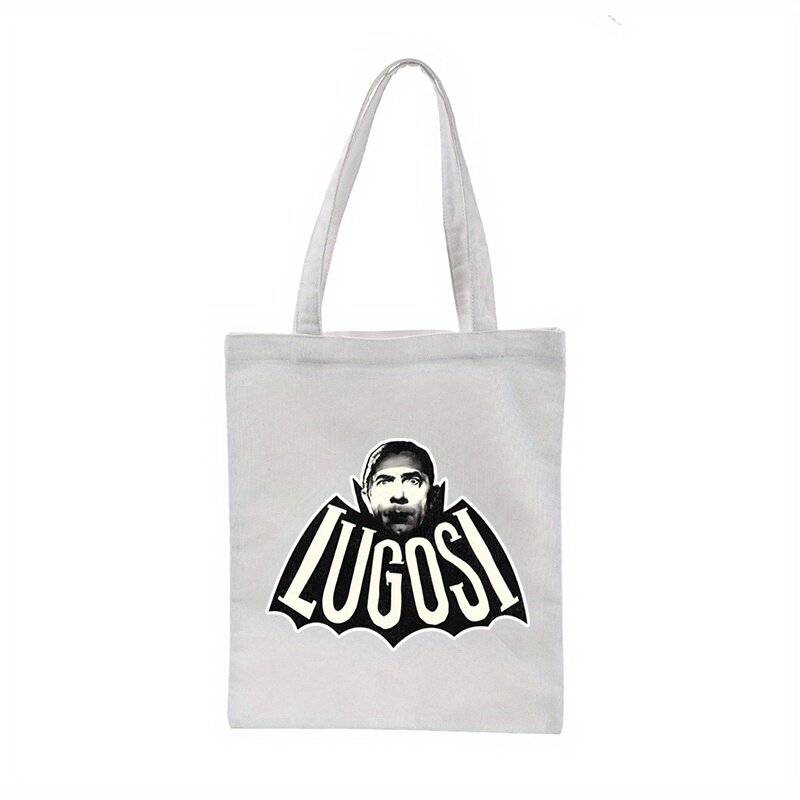 跨境爆款万圣节女巫印花手提袋大容量耐用帆布包单肩包万圣节礼物