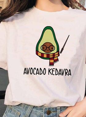 原宿T恤女士Ullzang Kawaii可爱夏季90年代卡通T恤时尚印花情侣T