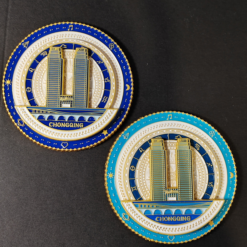 长江国际12星座旋转金属冰箱贴