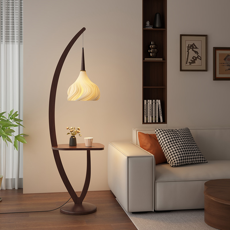 新中式落地灯客厅沙发旁卧室床头灯复古侘寂风中古风高级感装饰灯