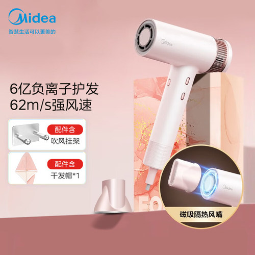 美的高速吹风机家用大功率/高浓度负离子护发大风力速干电吹风FG3