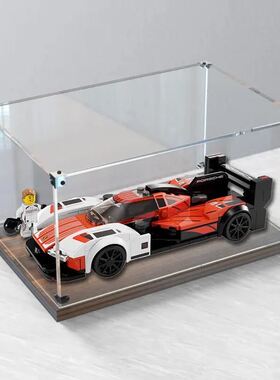 亚克力防尘盒适用76916 保时捷 963车模拼装积木罩木质展示盒
