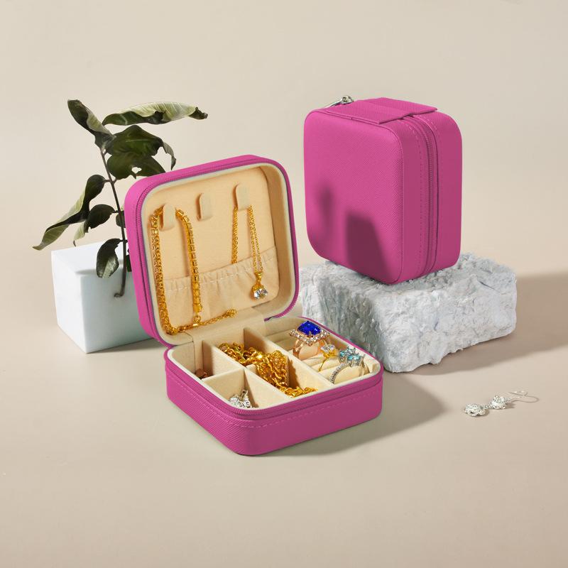 可爱小巧首饰盒布艺旅行随身便携项链戒指耳钉饰品收纳包迷你手包
