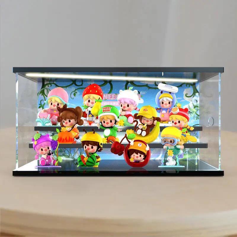 适用泡泡玛特小甜豆 水果岛冒险系列手办盲盒场景盒亚克力收纳盒