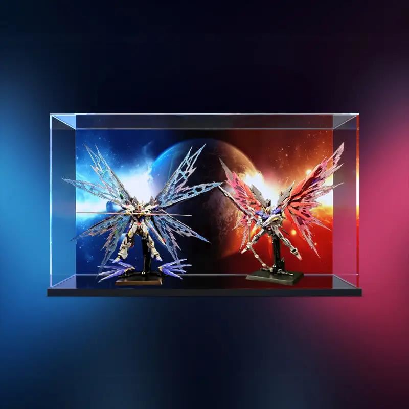 适用 BANDAI MG 强袭自由 命运 光翼展开 高达防尘罩亚克力收纳盒