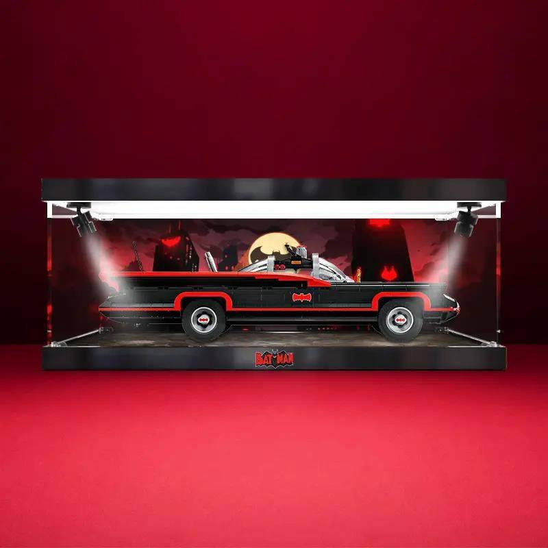 适用76328 蝙蝠侠经典电视剧蝙蝠战车模型防尘罩亚克力收纳盒