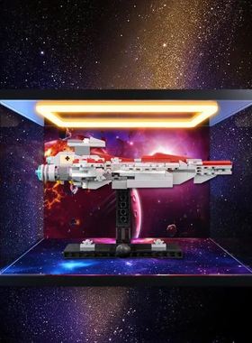 适用积木75404星球大战系列欢呼者级攻击舰模型高清回型灯收纳盒