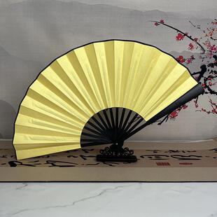 折扇10寸黑红白双面双色扇8寸男女舞蹈表演扇子寄明月绢布空白扇