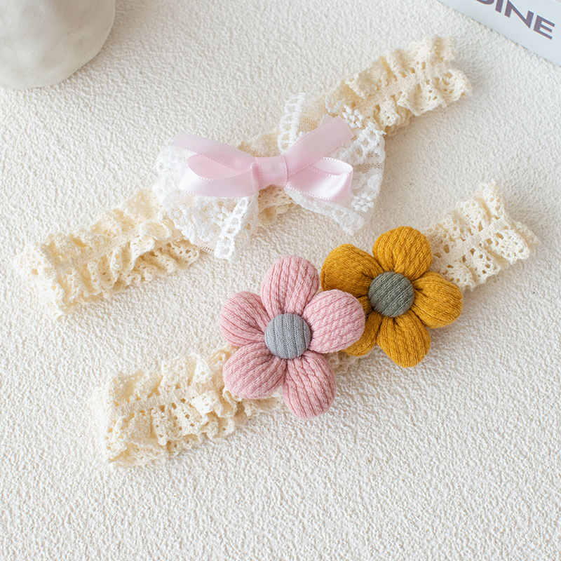 婴儿发带护囟门帽女宝宝头花发饰胎帽新生儿花朵发卡儿童发箍头箍