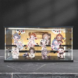 泡泡玛特防尘盒 SKULLPANDA平日奇境系列盲盒玩具灯光场景展示盒