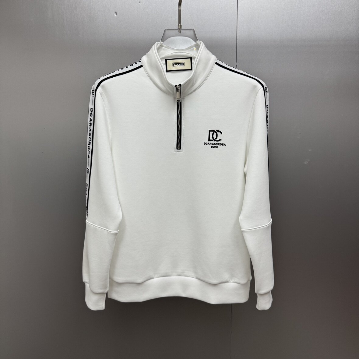 欧洲站25秋冬新款潮流男士时尚休闲简约字母印花百搭立领套头卫衣