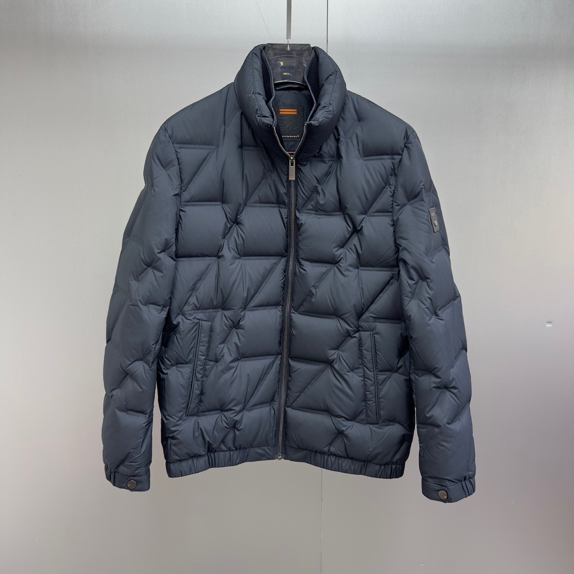 轻奢系列男士25秋冬季新款双层立领羽绒服短款绗缝保暖面包服外套