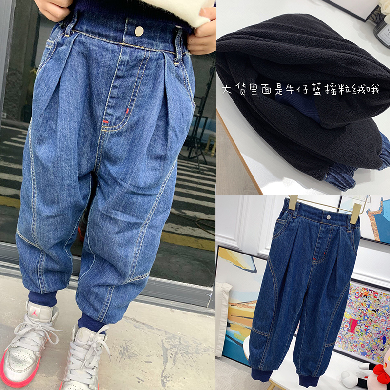 幼儿园加厚摇粒绒双层休闲裤子
