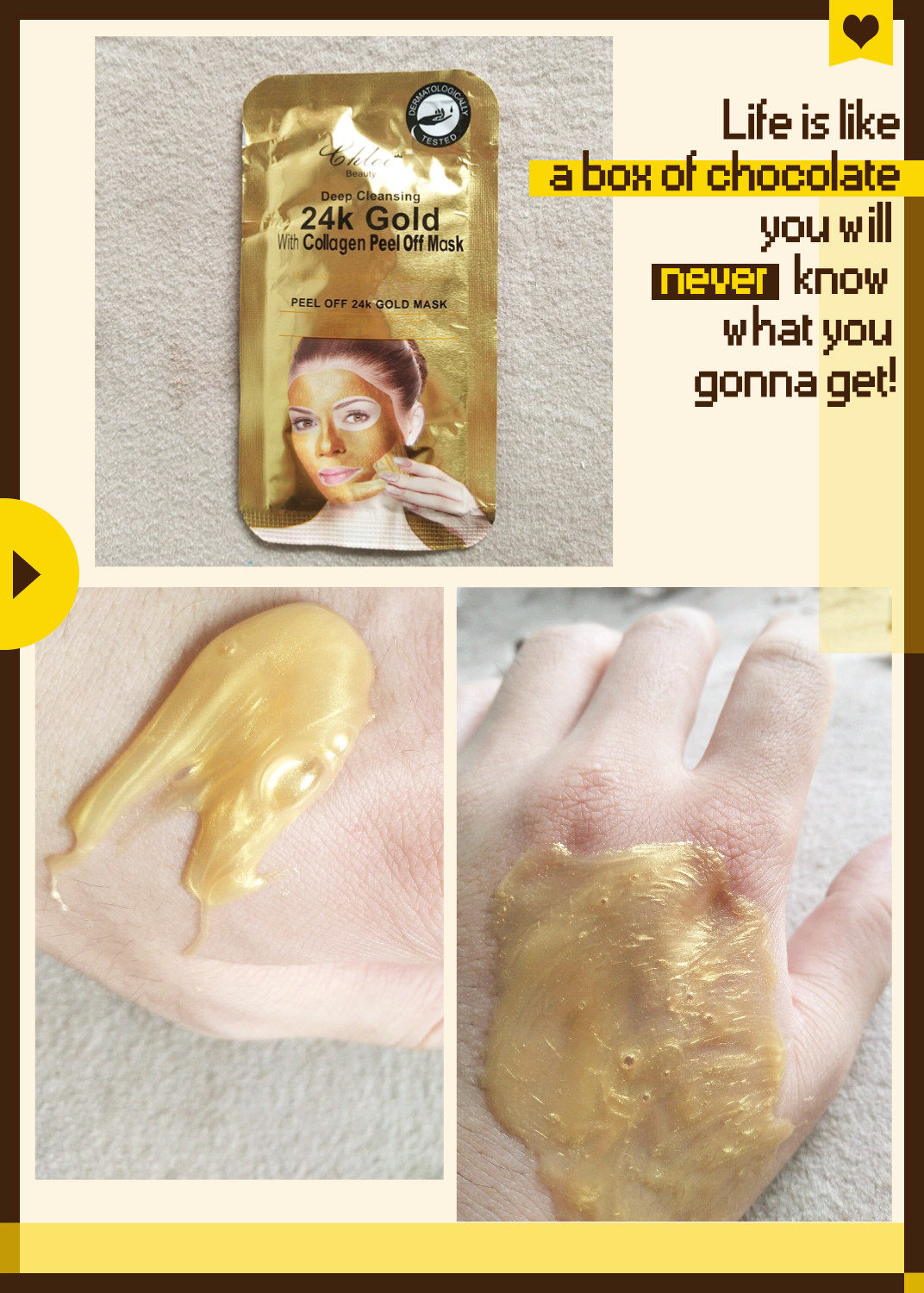 出//口韩国~thloe24k金抗老化黄金撕拉式面膜10g去黑头去油脂提亮