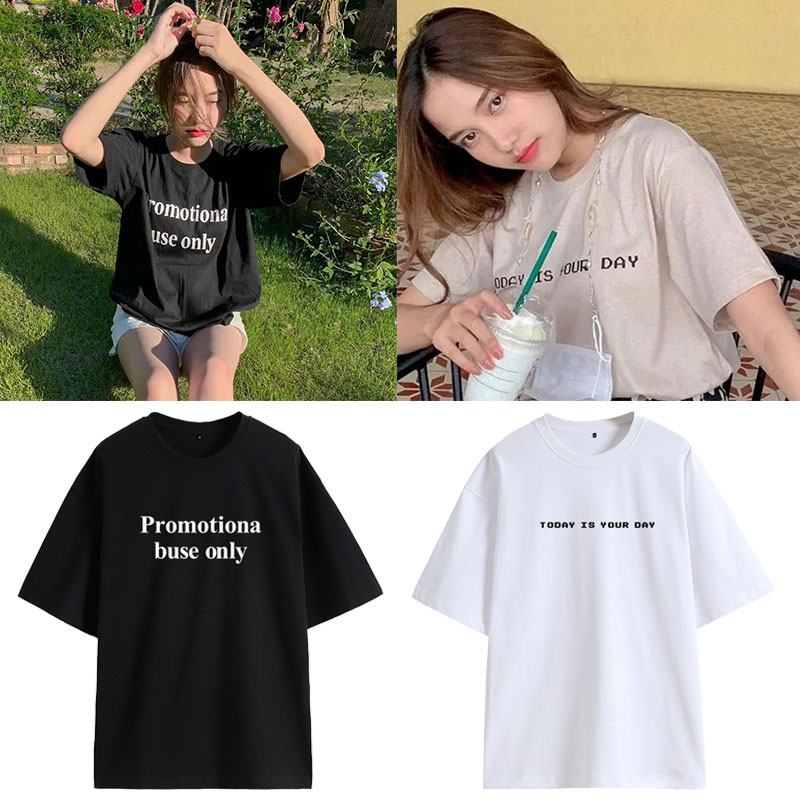 短袖休闲时尚厚宽松圆领纯棉男女