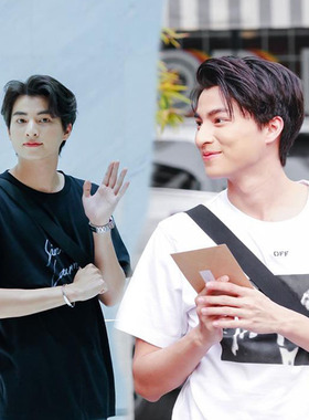 与爱同居缪糕gulf情侣短袖T恤男女ins宽松2021年新款夏设计感上衣