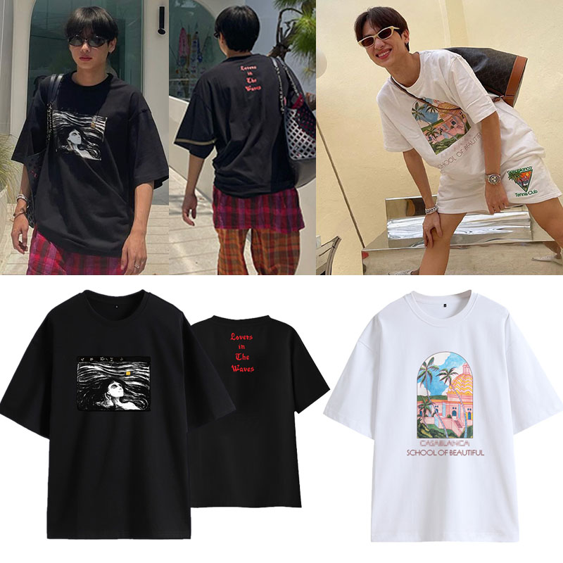 短袖休闲时尚男女宽松纯棉