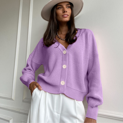 Autumn spring women's knitted base cardigans single clothes